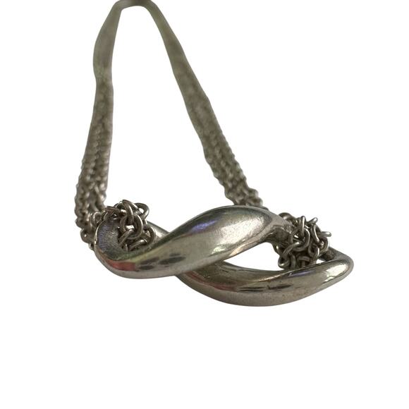 Tiffany & Co Infinity Double Chain Pendant and Necklace in Sterling 14.5" Chain - Picture 10 of 14